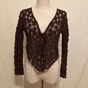 vintage crochet cardigan sweater